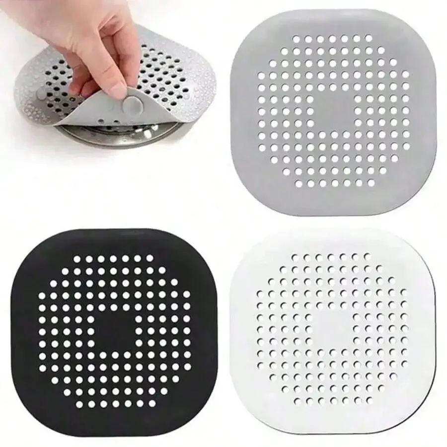 Drain Hair Catcher - 1/3 stuks siliconen haarvanger, met zuignap,