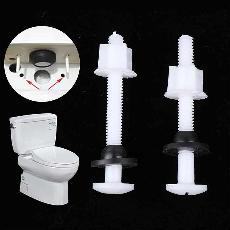 Home Bathroom Repair - 2-delige kunststof toiletbrilscharnierreparatiebouten + montageschroeven +