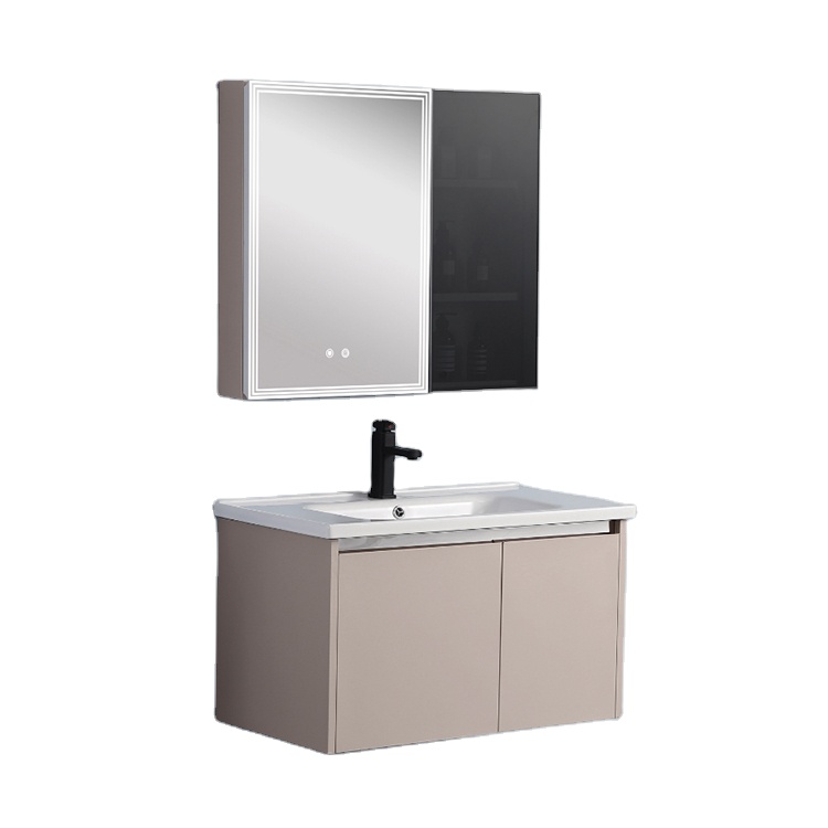 Home Living Bathroom Vanity - Badkamermeubel Modern Wit RVS Keramische Wasbak