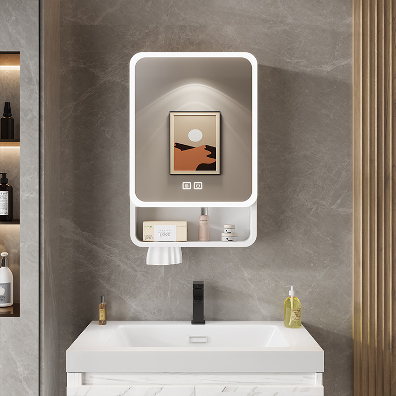 Home Bathroom Glass - Organizer Spiegel Badkamerkast Opbergplanken Papieren decoraties