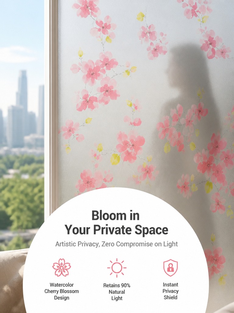 Home Bathroom Glass - Frosted Privacy Window Film Doorschijnend lichtblok