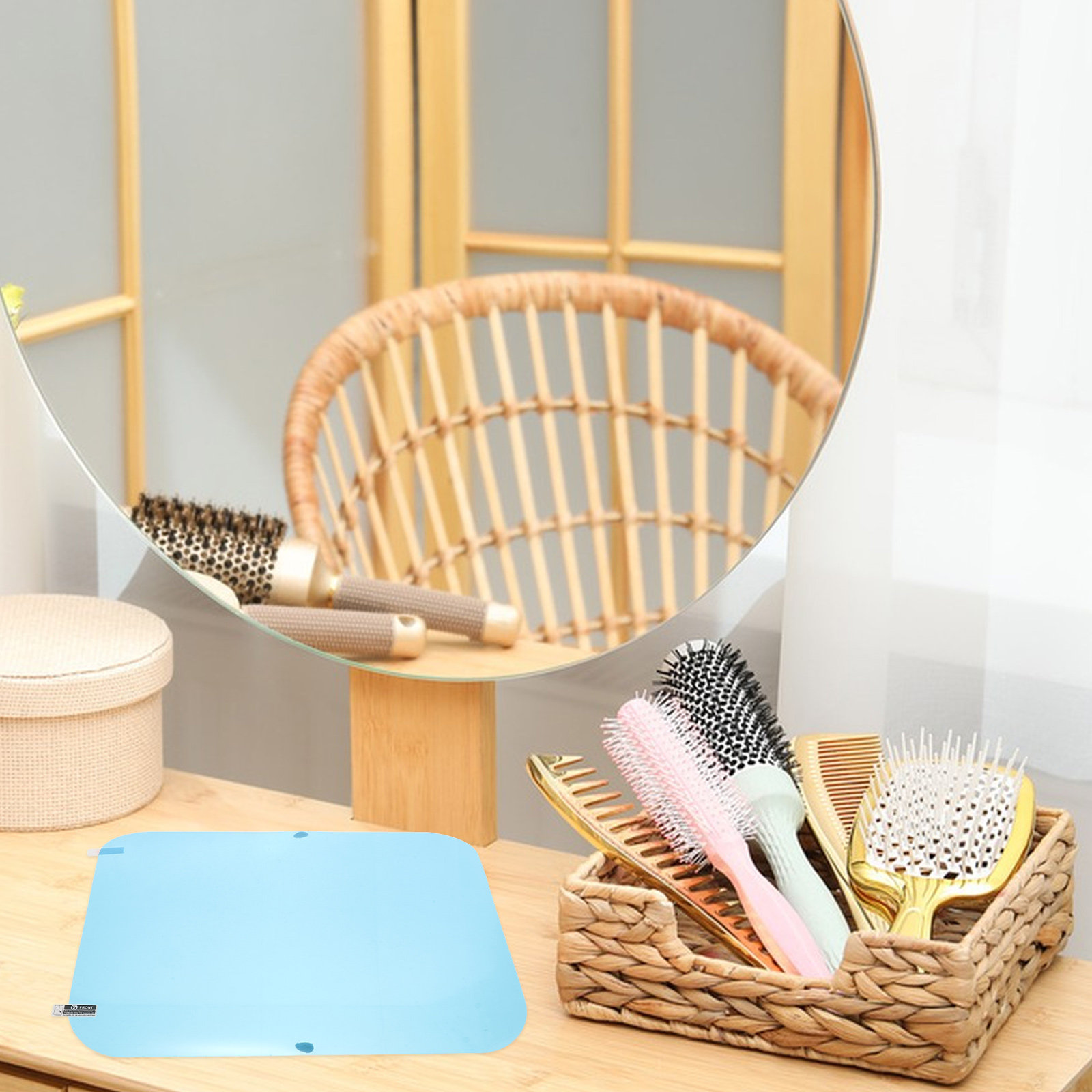 Home Bathroom Mirror - Anti-condens beschermfolie 12,6x9,5 inch badkamerspiegel ontwasemingmiddel