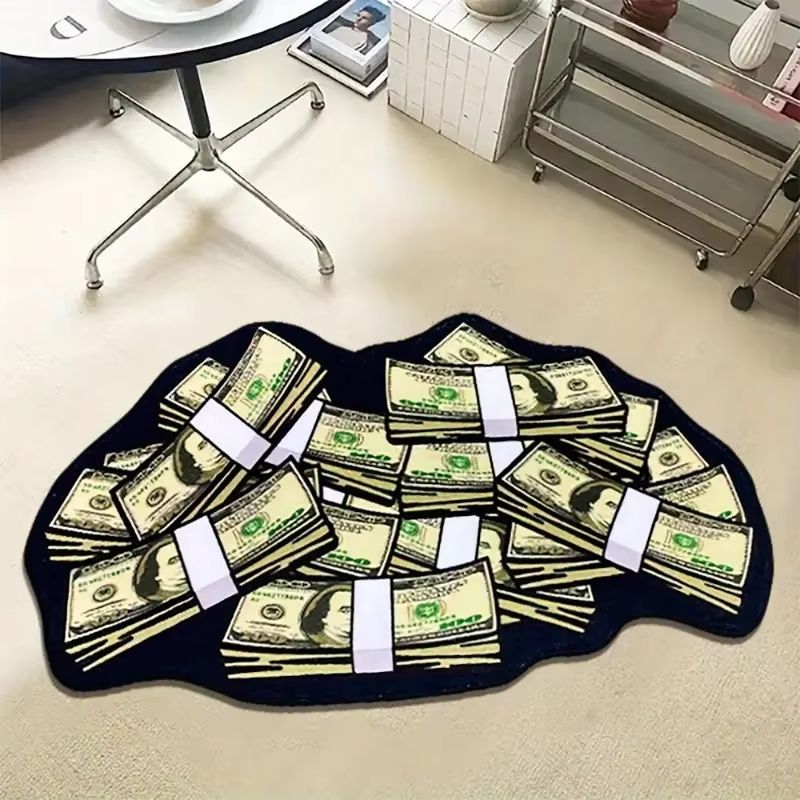 Home Bathroom Trends - VIKAMA Creatief dollar-pluche tapijt, onregelmatig antislip
