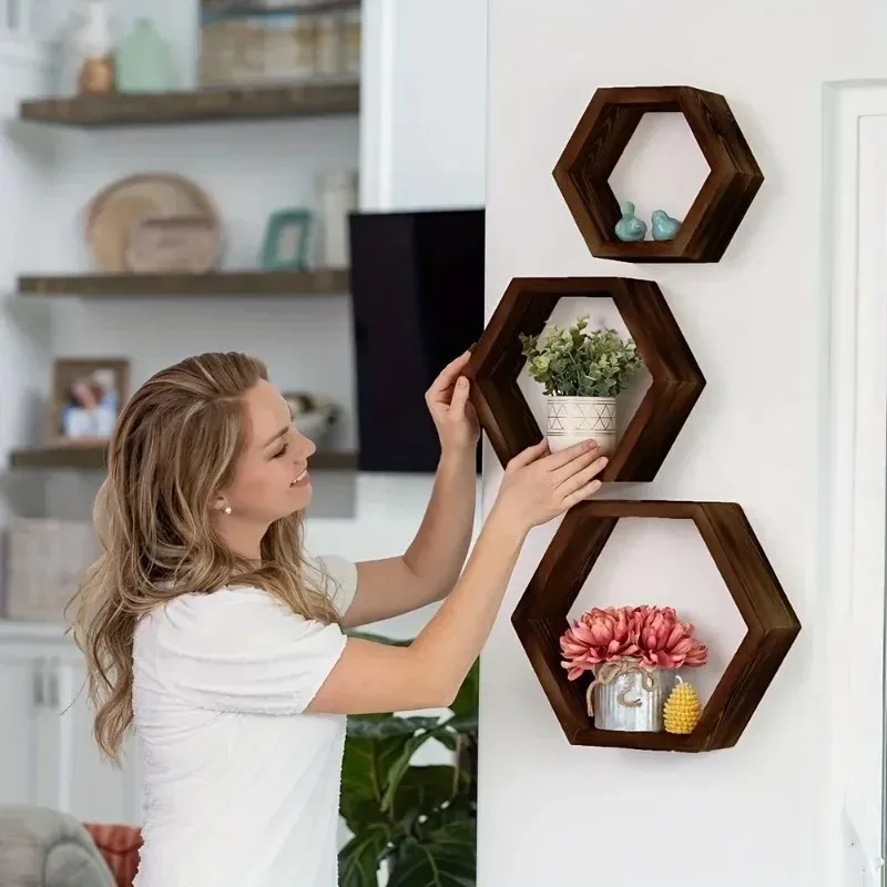 Home Bathroom Model - Nieuwste modellen hexagonale zwevende wandplank, hexagonale