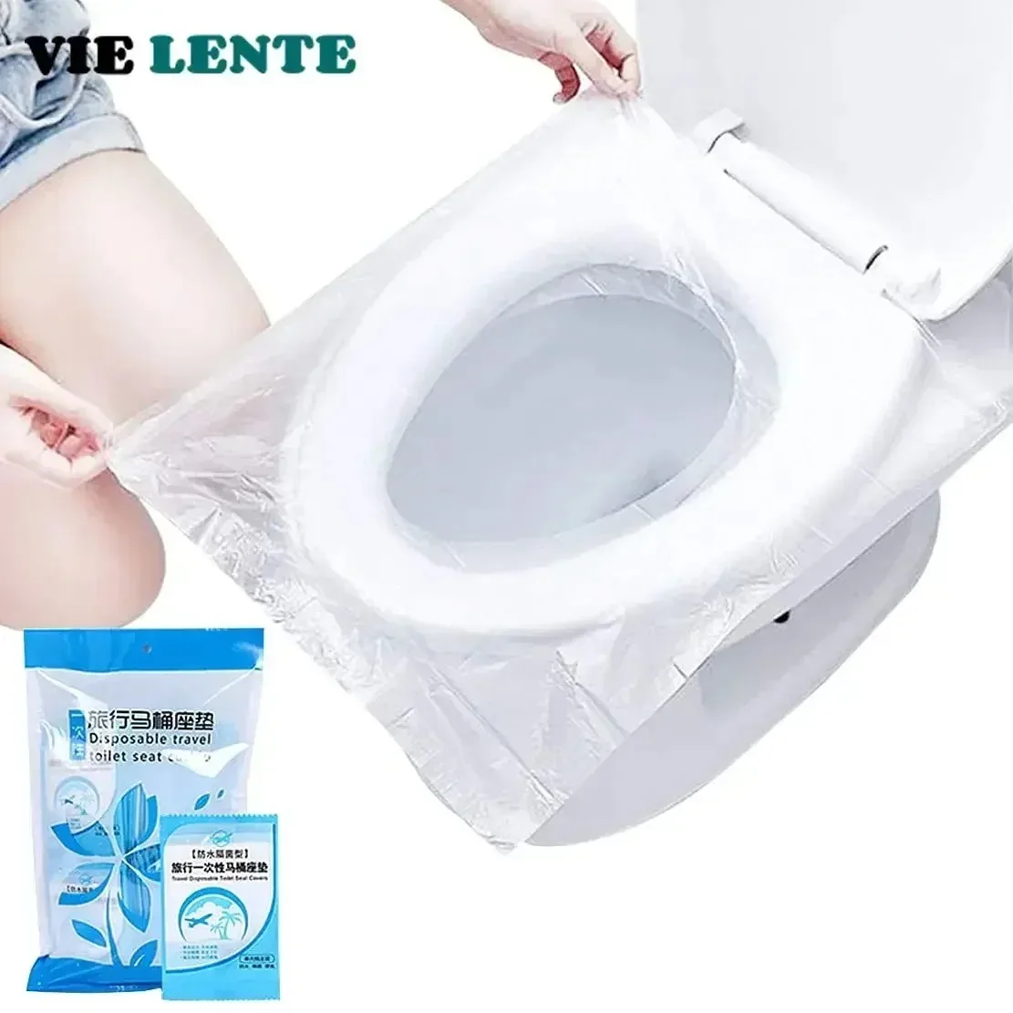 Home Bathroom Equipment - 10/50PCS Biologisch afbreekbare wegwerp plastic toiletbrilhoes