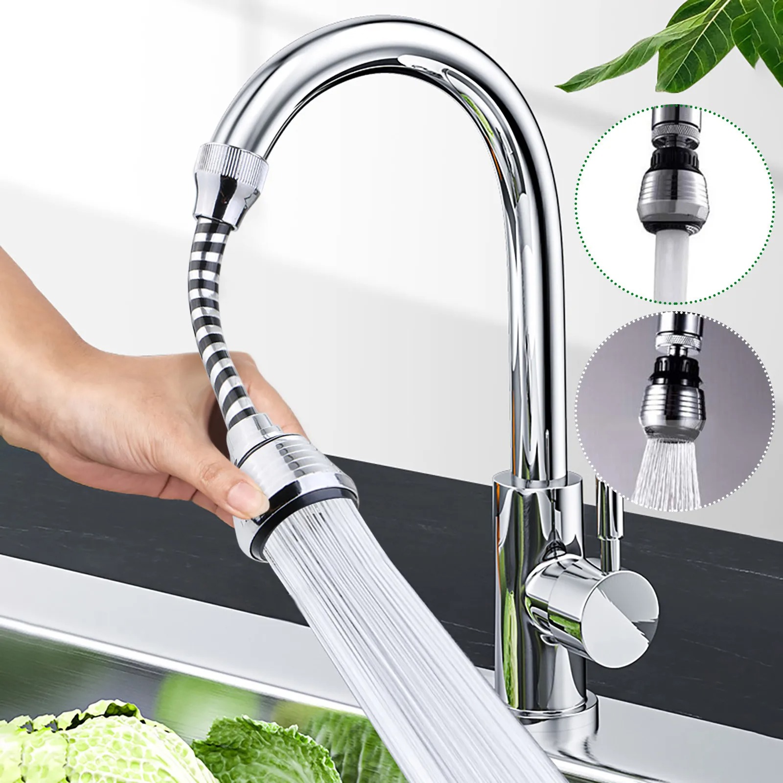 Home Bathroom Water Filter - 360 graden aanpassing kraan verlengbuis waterbesparende