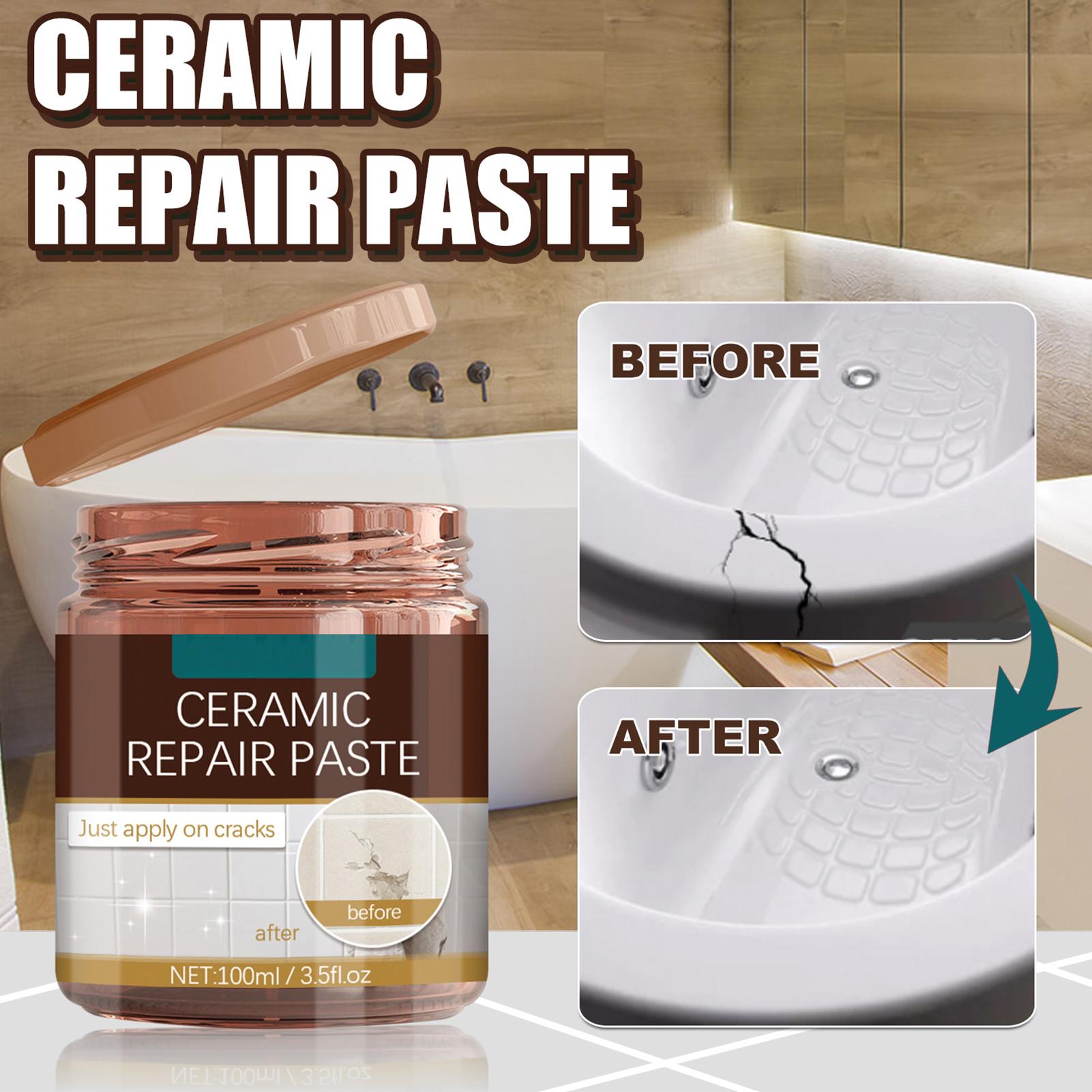 Home Bathroom Repair - Badkuipreparatiepasta Kit Emaille Porselein Glasvezelvuller Tegelafdichter