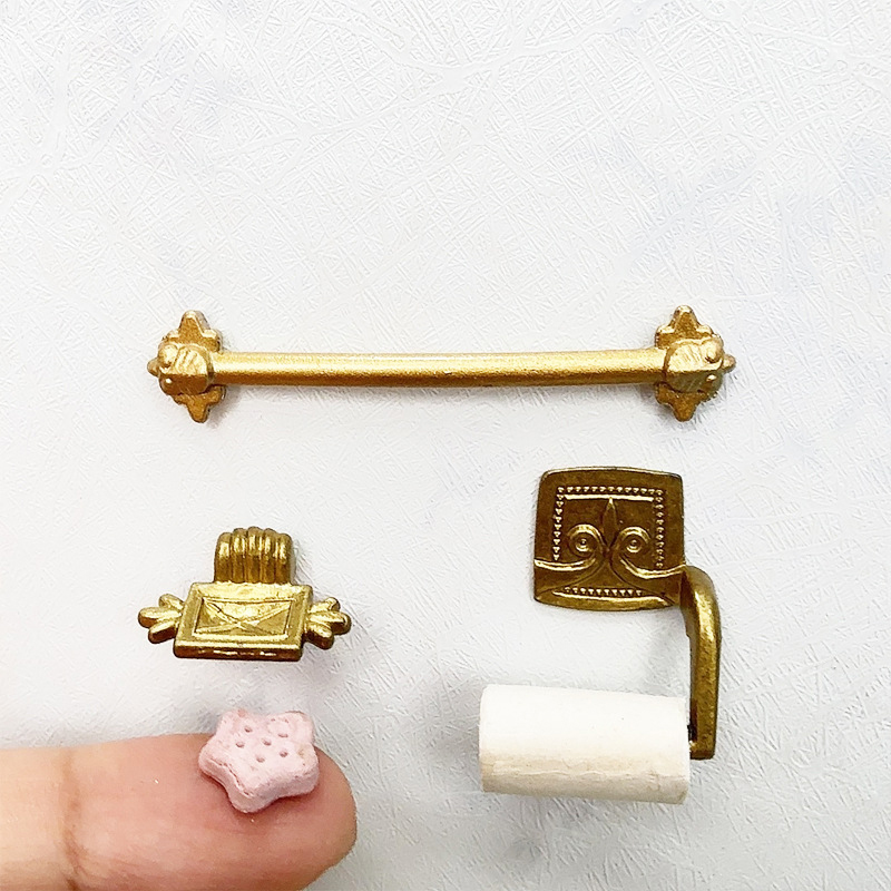 Home Bathroom Paper Towels - ● 1/12 Poppenhuis Simulatie Papieren Handdoekrek