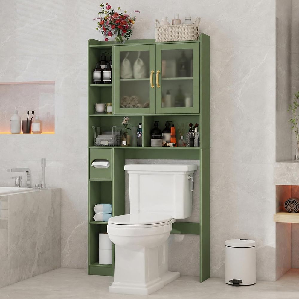 Home Bathroom Toilet - Ruimtebesparende acryl opbergkast voor boven het