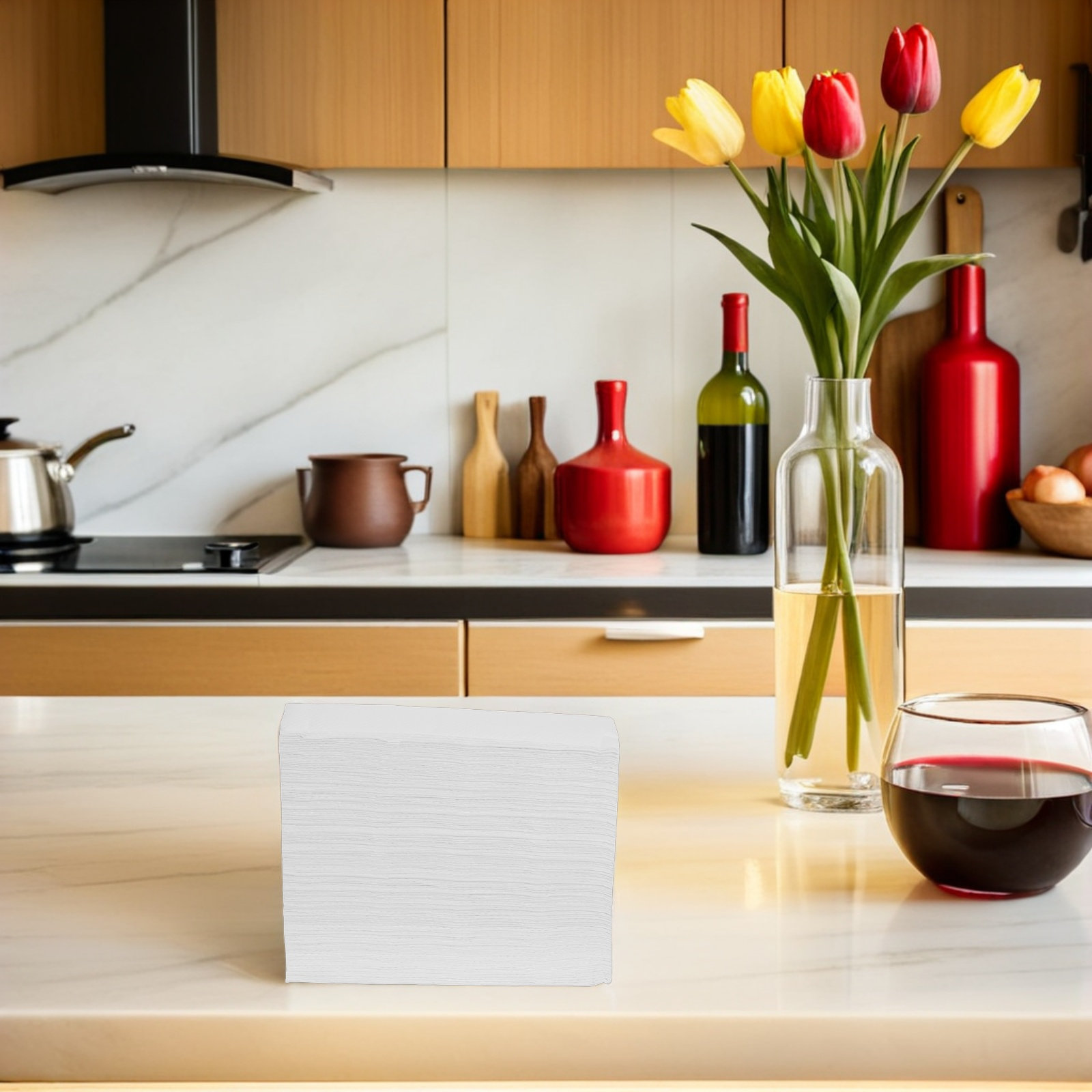 Home Bathroom Paper Towels - 400 stuks verdikte toiletpapierrol van houtpulp,