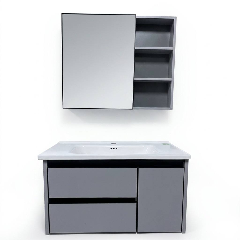 Home Living Bathroom Vanity - Badkamerkastje Modern Eco-vriendelijk Wandmontage Badkamermeubel Spiegelkastje
