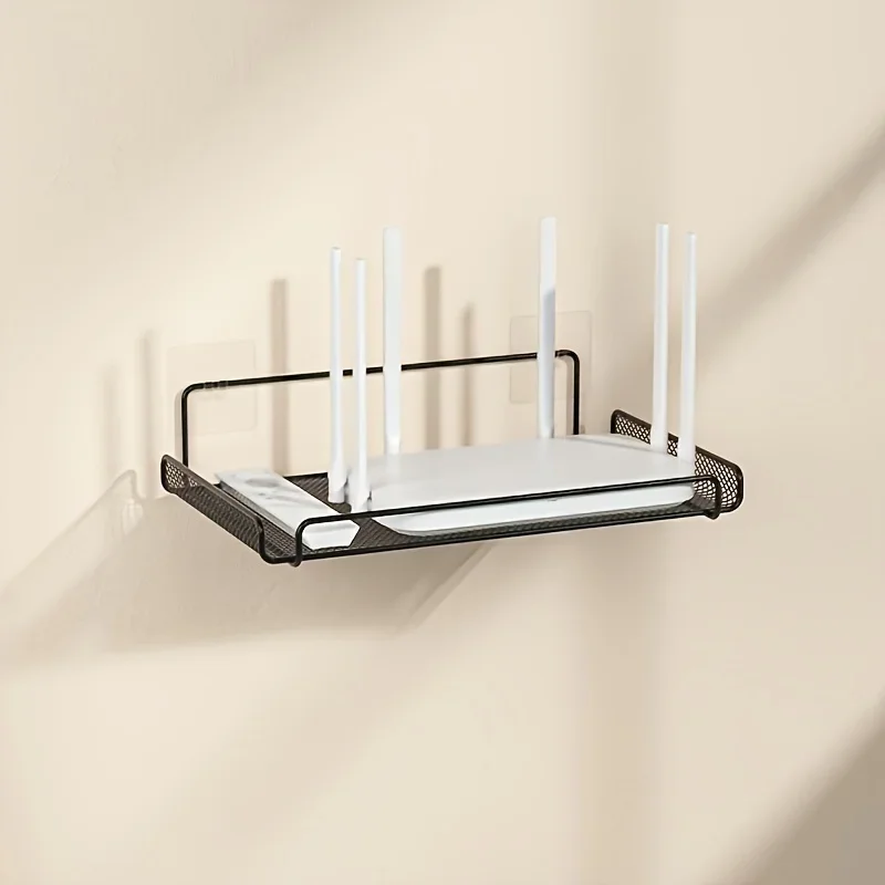 Home Bathroom Accessories - Roestvrijstalen routerplank zonder boren, WiFi wandmontage