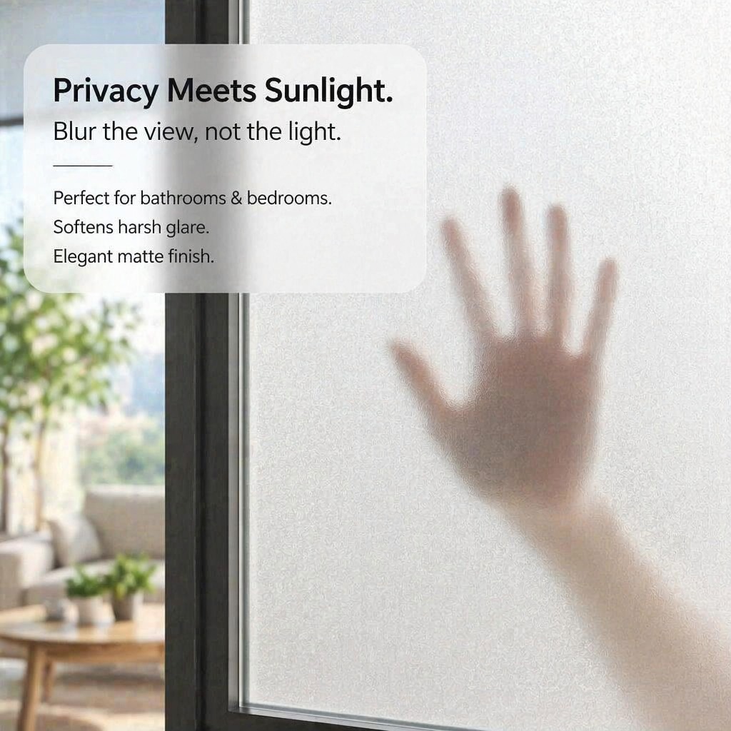 Mat glazenfolie voor privacy,  - Home Bathroom Glass recensie en prijs