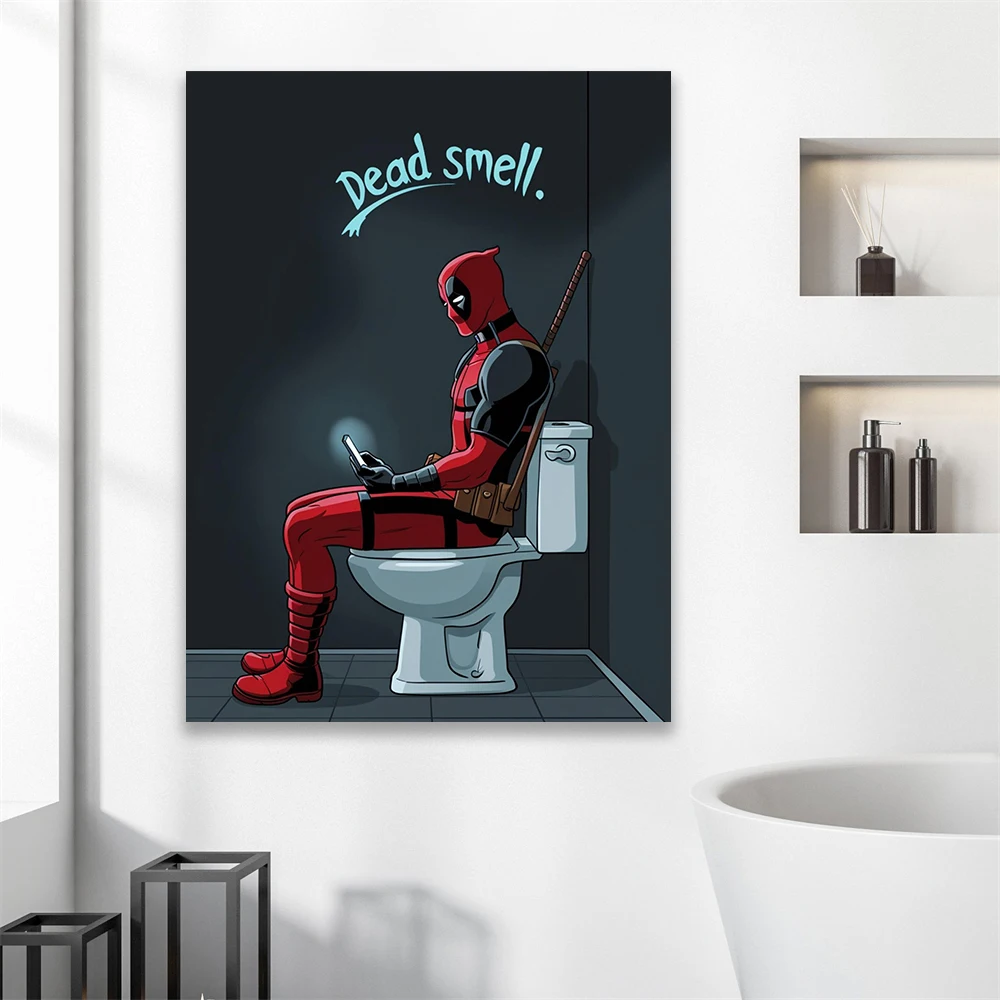 1PC frameloze Deadpool grappig - Home Bathroom Toilet recensie en prijs