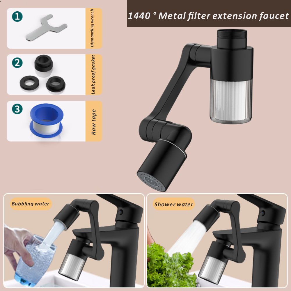 Nieuw Zwart 1440 °   Draaibaar - Home Bathroom Water Filter recensie en prijs