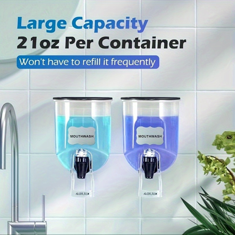 2 STUKS 600 ml mondwaterdispen - Home Bathroom Accessories recensie en prijs