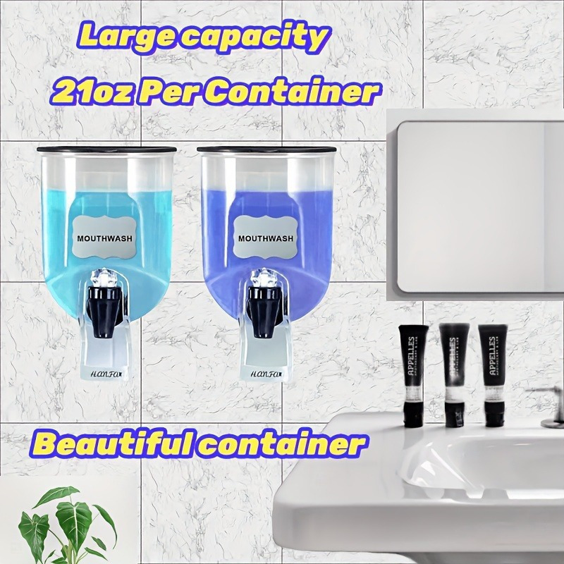 2 STUKS 600 ml mondwaterdispen - Home Bathroom Accessories recensie en prijs
