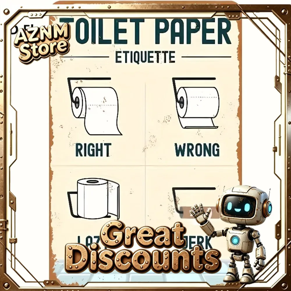 Toiletpapier Etiquettebord 2D  - Home Bathroom Etiquette recensie en prijs