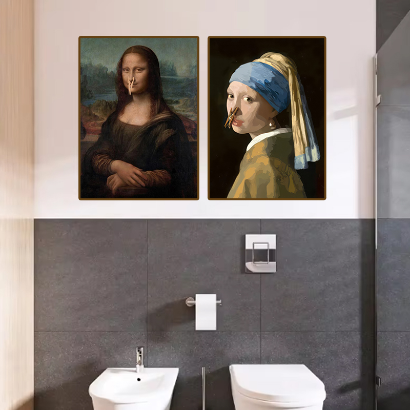 1pc grappige abstracte badkame - Home Bathroom Toilet recensie en prijs