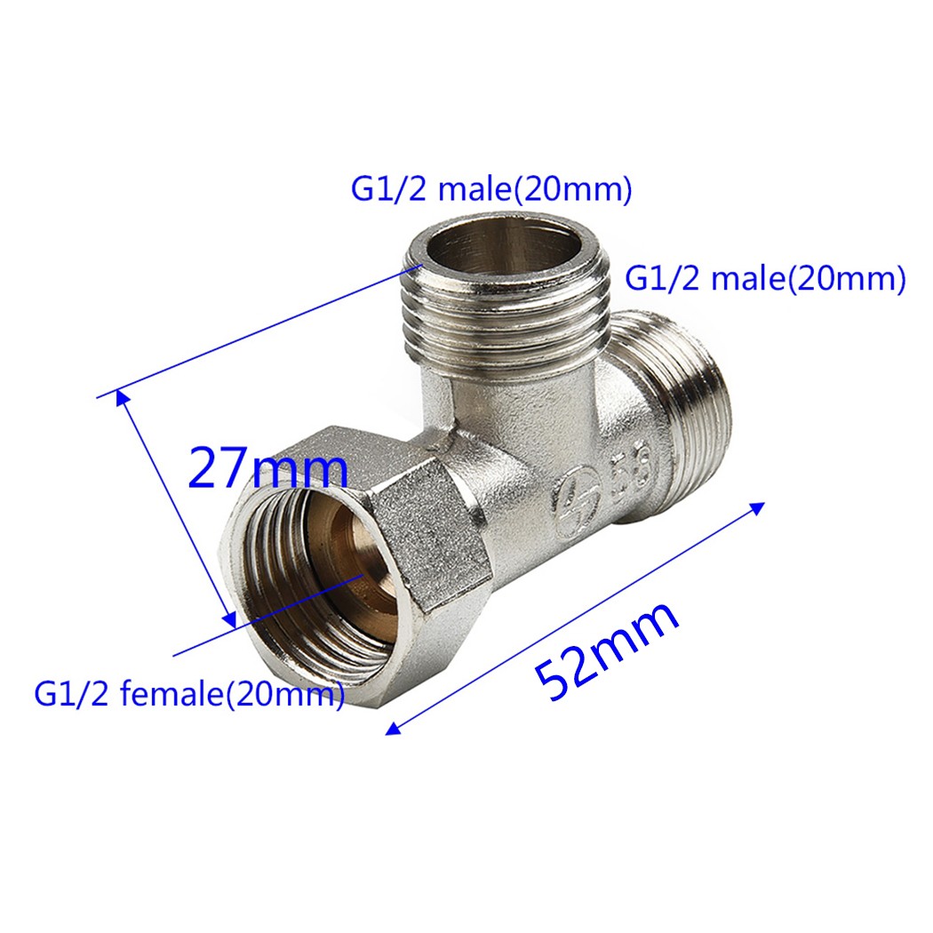 G1/2 & 3 Way T-Adapter Koperen - Home Depot Bathroom Vanities recensie en prijs
