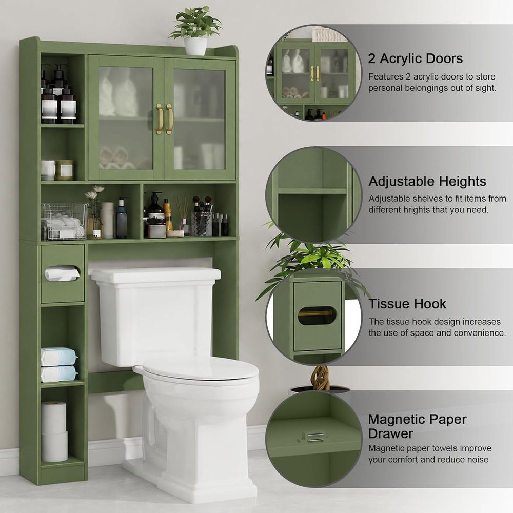 Ruimtebesparende acryl opbergk - Home Bathroom Toilet recensie en prijs