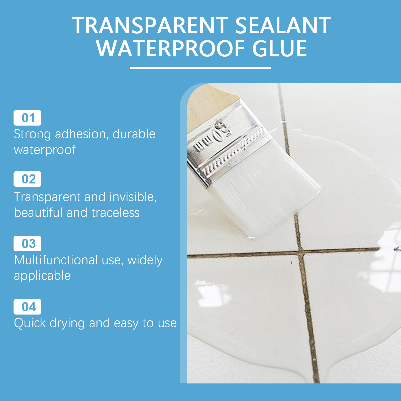 Transparante waterdichte kit g - Home Bathroom Repair recensie en prijs