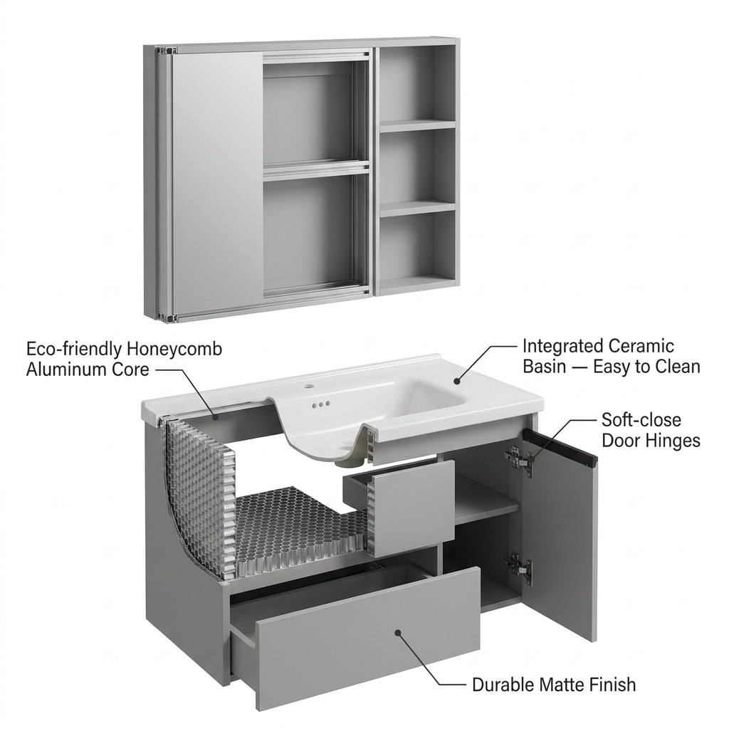 Badkamerkastje Modern Eco-vrie - Home Living Bathroom Vanity recensie en prijs