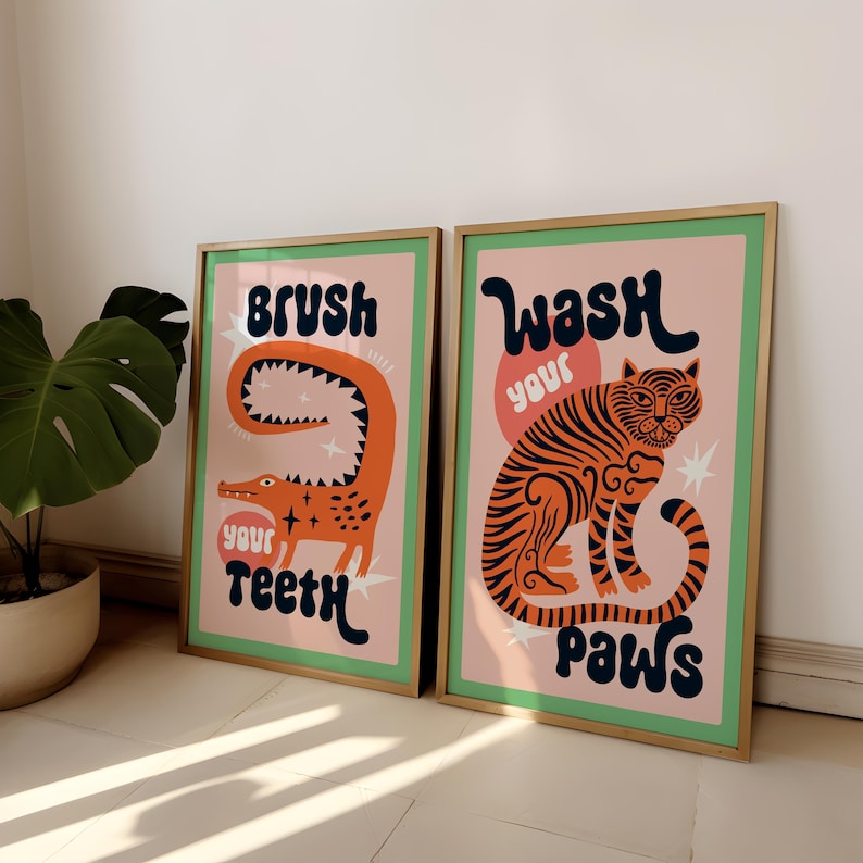 2 stks/set Tijger Wassen Uw Po - Home Bathroom Toilet recensie en prijs
